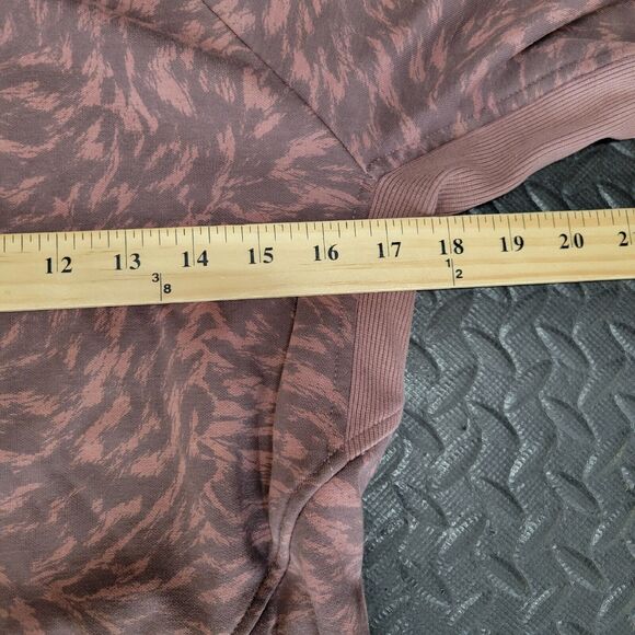 Athleta Triumph Full Zip Athletic Hoodie Sweatshirt Smoked Brown Print SZ Small - Picture 8 of 12